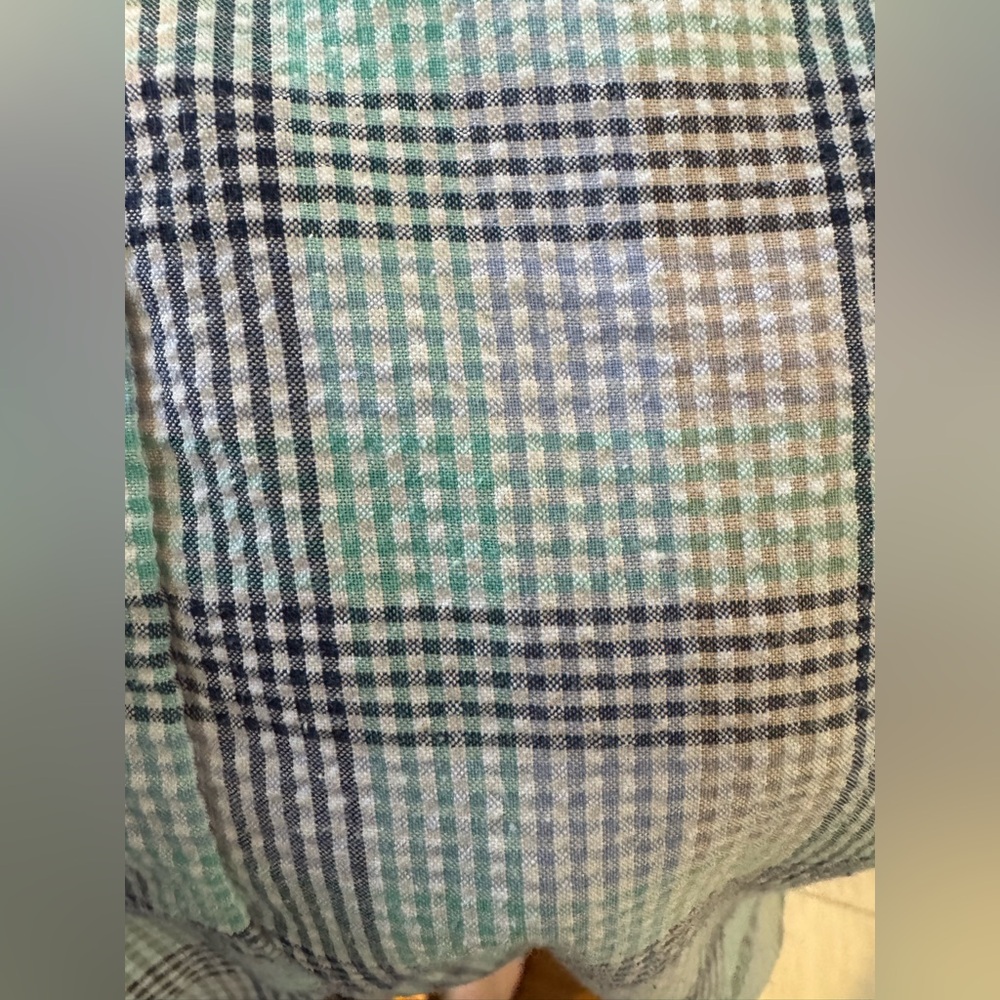 Parisian Bebe Sailboat Seersucker Plaid Shortalls Overalls 24 months 24m Boy - Picture 12 of 12